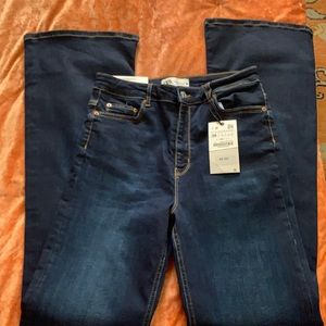 NWT Zara The HW Skinny Flare Jeans Size 6 TALL